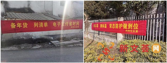 南京江宁谷里街道向阳社区：防疫横幅迎风飘  居民意识更提高
